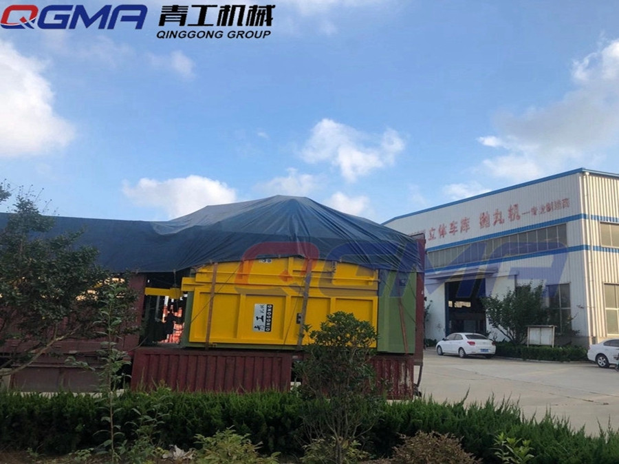 青工機械電（diàn）動（dòng）車架雙吊鉤式拋丸（wán）機發往青州