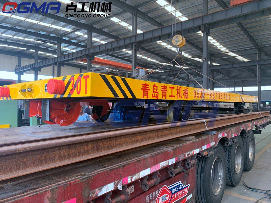 青工機械30T軌道平車發往廣（guǎng）東